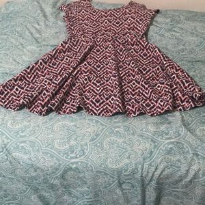 Chevron printed dress. Thick material.